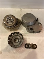 Wet clutch assembly complete with crank case