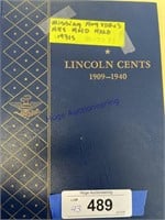 LINCOLN CENTS 1909-1940 COIN BOOK,