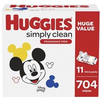 Huggies Simply Clean Unscented Baby Wipes, 11 Flip