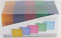 NRFP Set of 50 CD/DVD Storage Cases - 5 Colors