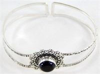 Blue Topaz Bangle Bracelet