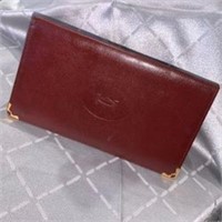 Authentic CARTIER Classic Leather Long Wallet