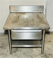 Stainless Steel Commercial Table, 1 Drawer, Short