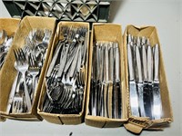 6 Boxes of Spoons, Forks, Butter Knives, Kimberly