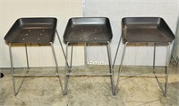3 TURNSTONE Bar Stool Chairs, Thick Plastic