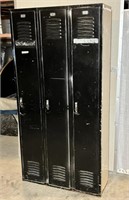 Metal School Lockers, 1 Unit with 3 Lockers, 3ft