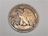 1943 S walking liberty half dollar