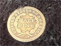 1858 O half dime