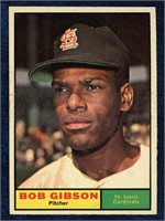 1961 Topps Bob Gibson Baseball Card #211