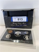 NO SHIP--1998 US MINT SILVER PROOF SET--5 COINS