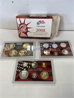 NO SHIP--2008 US MINT SILVER PROOF SET--14 COINS