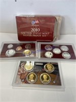 NO SHIP--2010 US MINT SILVER PROOF SET--14 COINS