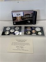 NO SHIP--2017 US MINT SILVER PROOF SET--10 COINS