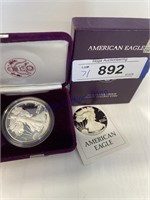 NO SHIP--1986 SILVER AM. EAGLE ONE DOLLAR PROOF