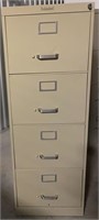 TALL GOLDEN CREST TAUPE METAL FILING CABINET