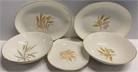 ASSORTED WHEAT PRINT DISHES