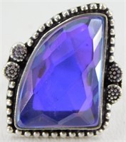 Purple Aqua Mystic Ring - Size 9