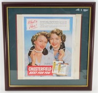 * Chesterfield Cigarettes Advertisement - Framed