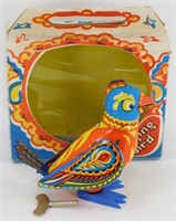 Vintage Tin Litho "Singing Bird" - Made in Russia