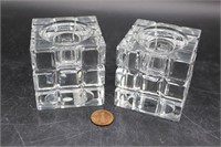 Pair of ACC Crystal Candle Holders