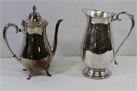 Silver Plate Coffee Pot & Pitcher