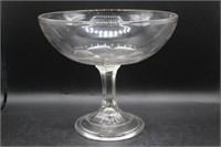 Large Glass Footed Bowl