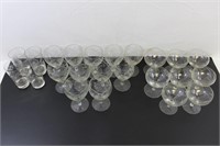 Collection of Etched Floral Glasses
