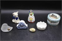 Ceramic Figurines & Trinket Box Collection
