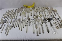 65 pc Silver Plate/Stainless Utensils