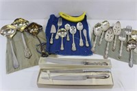 Three Vintage Stainless Serving Sets +