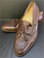 JOHNSTON MURPHY BROWN LEATHER LOAFER SZ 11