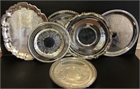 ASSORTED SILVERPLATE TRAYS