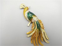 LARGE PEACOCK BROOCH AND RING