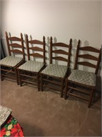 Lot of 4 High Back 1950 wicker Chairs