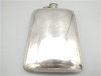 STERLING SILVER (13.1 OZ) 1 PINT ENGRAVED FLASK