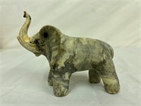 Vintage Marble Looking Fiberglass / Resin Elephant