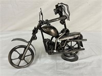 Vintage Moto Babe Sculpture Heavy metal motorcycle