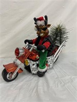 Dan Dee Animated Musical Reindeer On Motorcycle