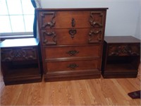 DRESSER AND TWO NIGHT STANDS