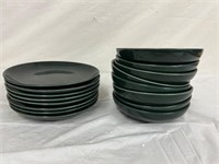 16 pc Lot of forest green russel Wright China