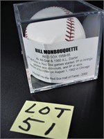 Bill Monbouquette Autographed Baseball