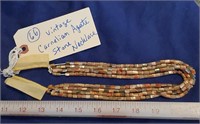 Vintage carnelian agate stone necklace