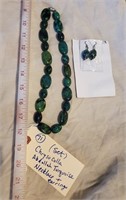 Chrysocolla Abdollah Turquoise necklace earrings
