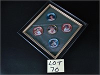 1964 All Stars Bottle Caps - Framed