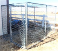 Chain Link Kennel, 5 1/2' wide x 6' high x 10' long