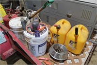 Gas Cans, Pet Pan, Lockers, Misc on Trailer