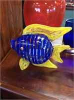 Blue and yellow glass fish