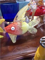 Yellow and orange glass fish