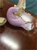 Pink glass dove