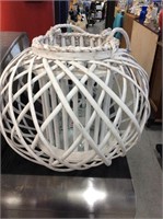 White basket lantern